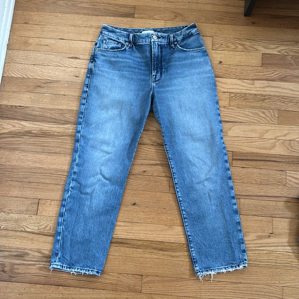 Good American straight leg jeans, size 26